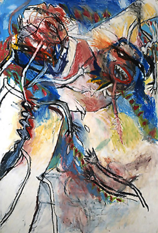 Shedding Inner Demons, Mixed Media on Paper 60" x 40", 2007